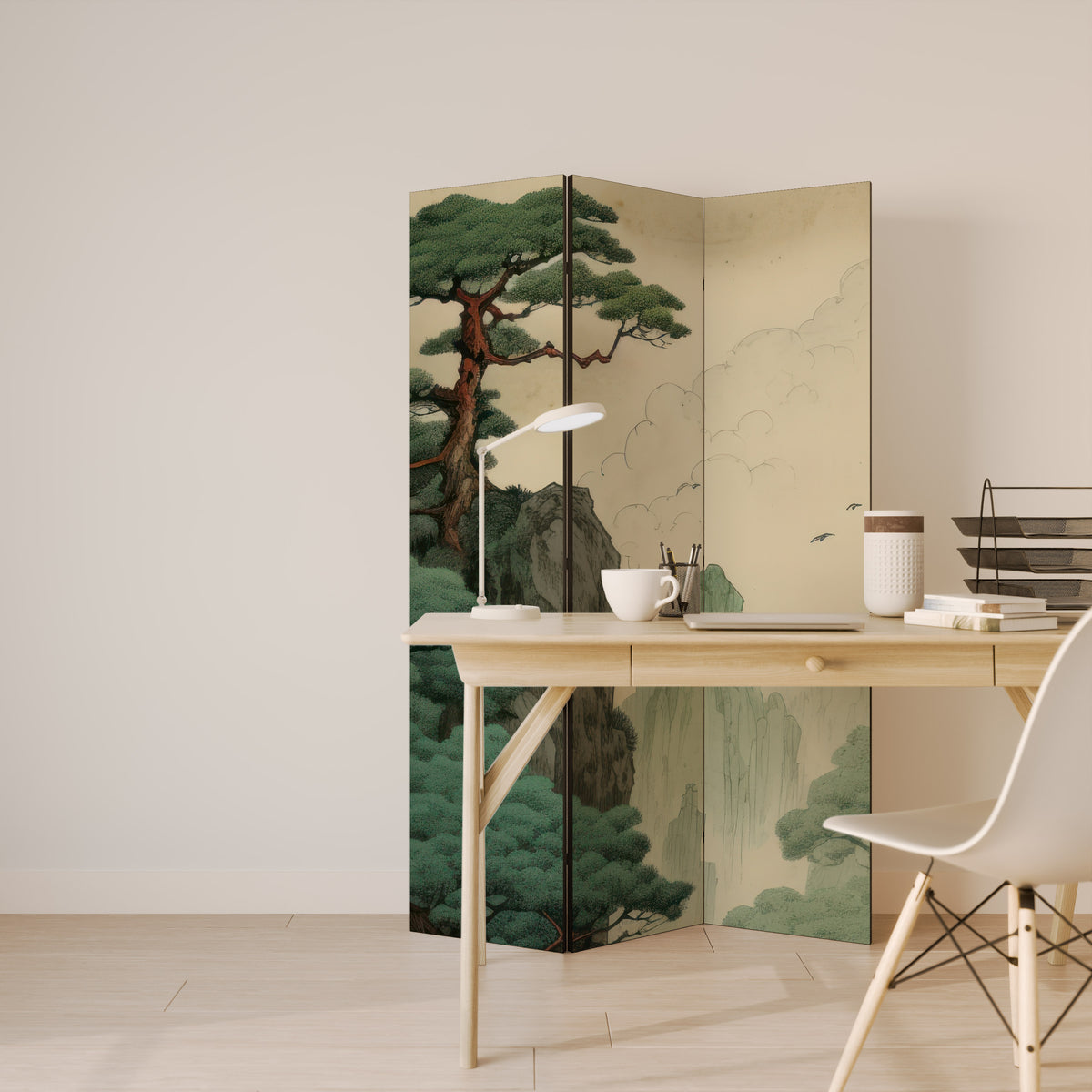 VERDURE ABYSS Biombo de 3 paneles