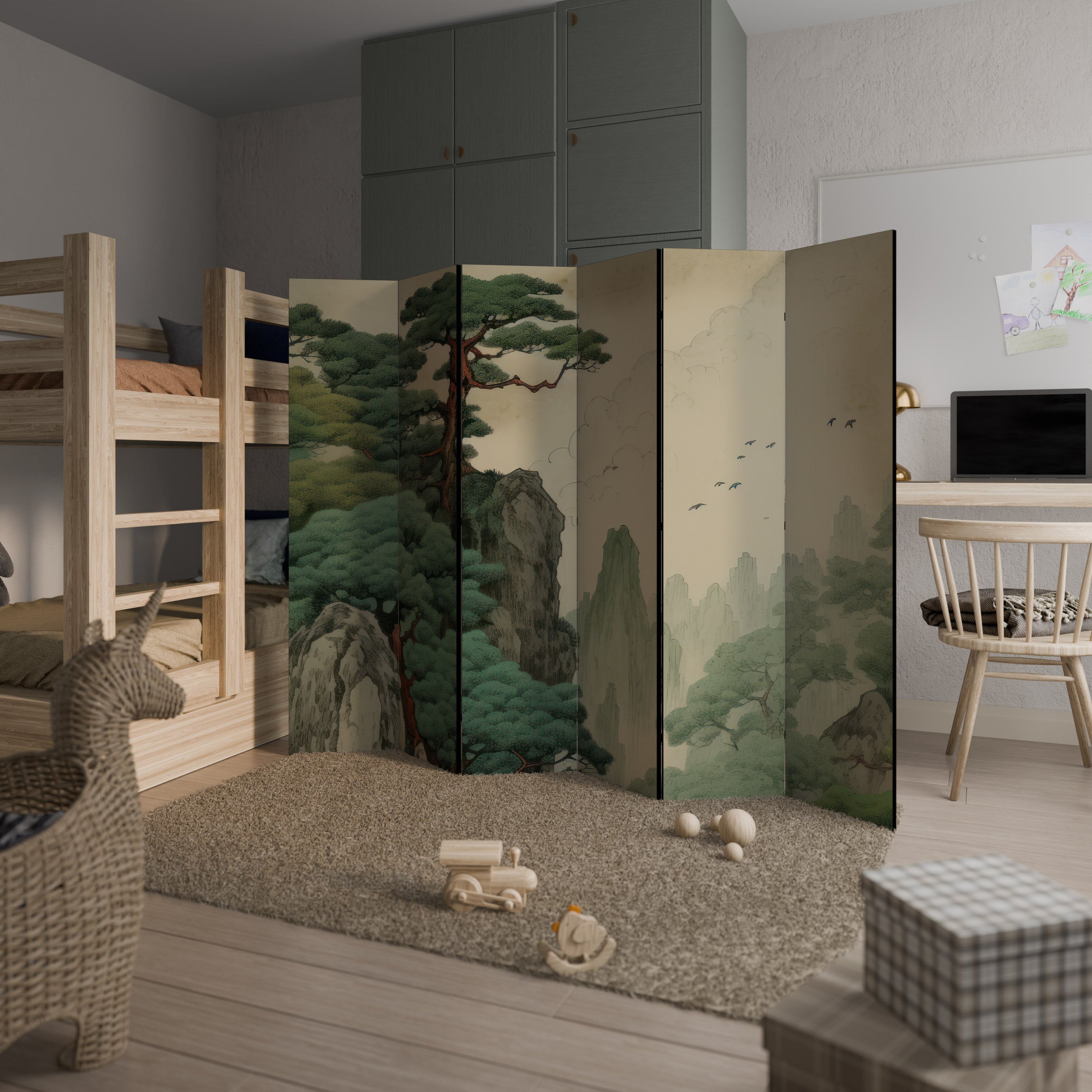 Biombo decorativo de 6 paneles VERDURE ABYSS