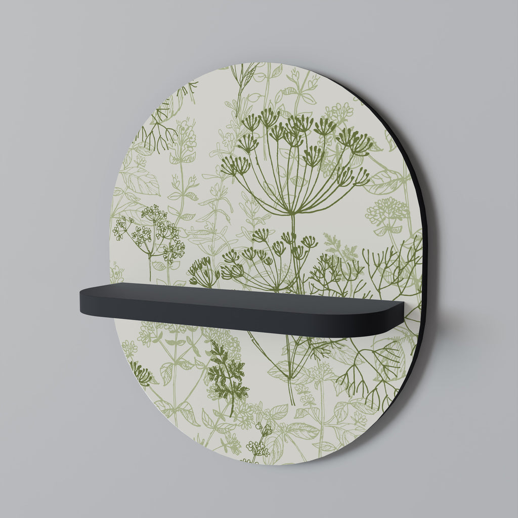 Estantería de arte ovalada FENNEL BALDACHIN con acabado negro