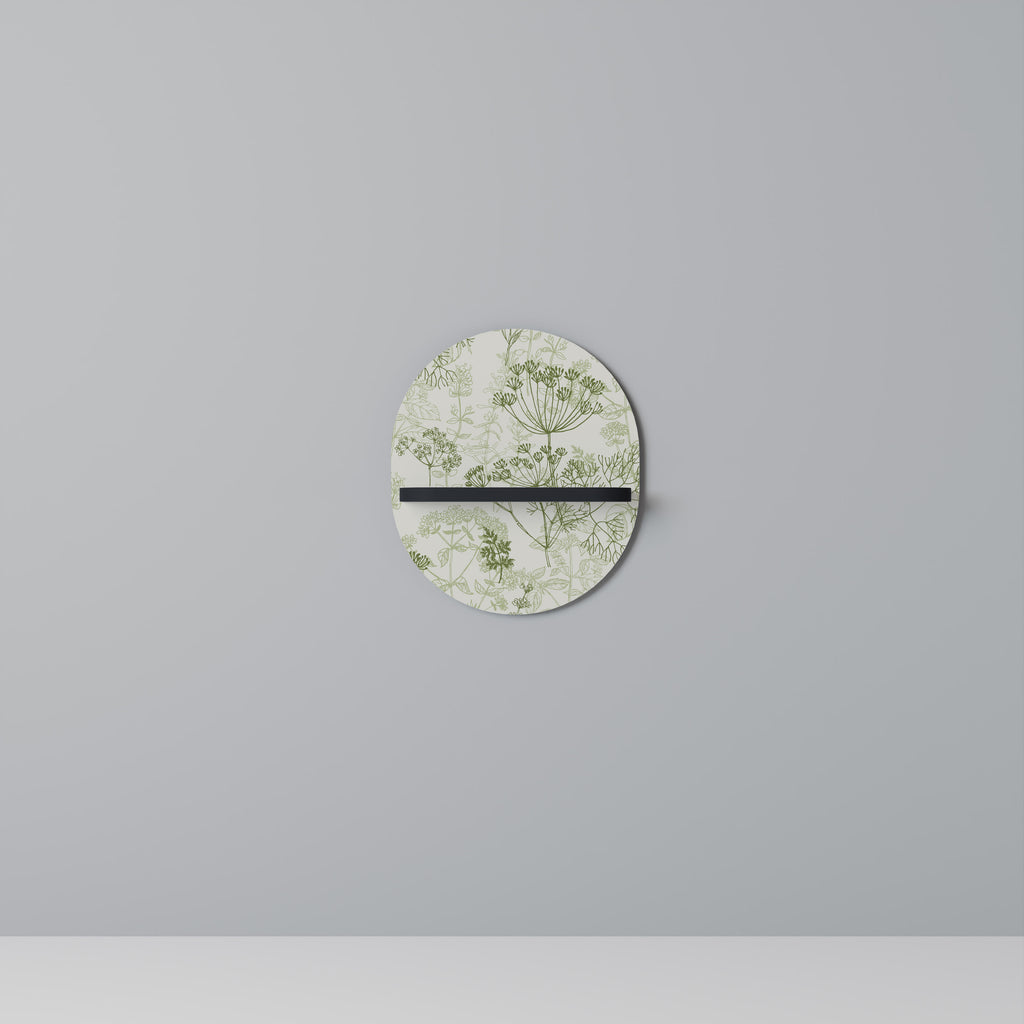 Estantería de arte ovalada FENNEL BALDACHIN con acabado negro