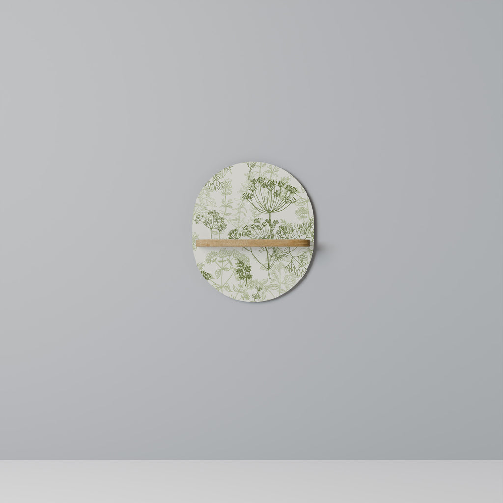 Estantería artística ovalada FENNEL BALDACHIN con efecto roble