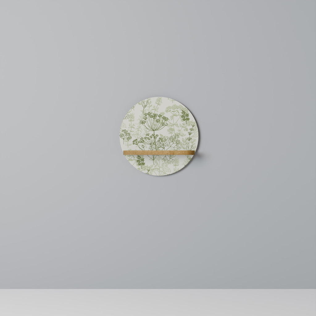 Estantería artística redonda FENNEL BALDACHIN con efecto roble