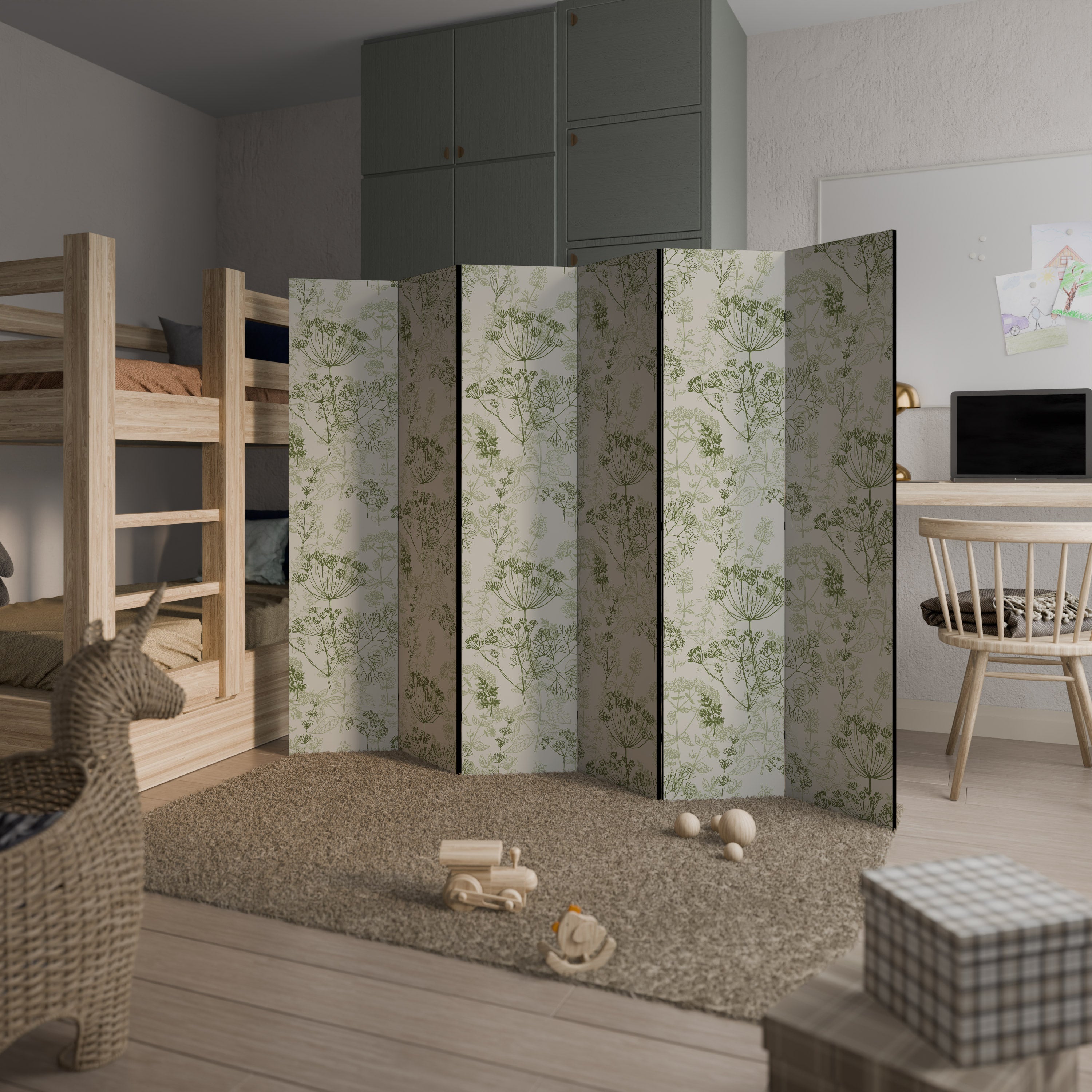 Biombo decorativo de 6 paneles FENNEL BALDACHIN
