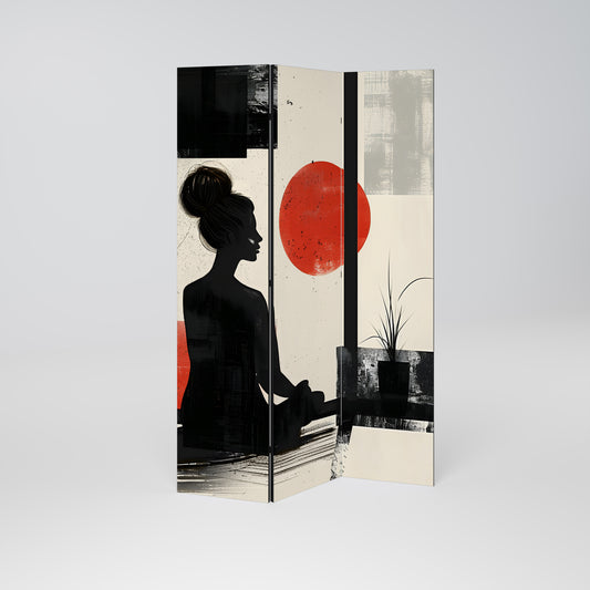 RED SUNSATION Biombo de 3 paneles