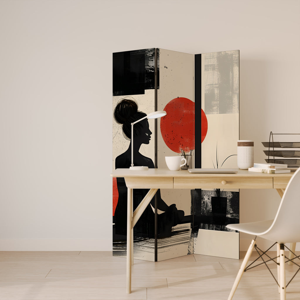 RED SUNSATION Biombo de 3 paneles