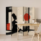 RED SUNSATION 5-Panel Room Divider