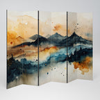 OMINOUS MOUNTAINS Decorative 6-Panel Room Divider