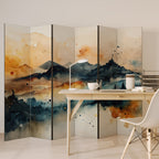 OMINOUS MOUNTAINS Decorative 6-Panel Room Divider