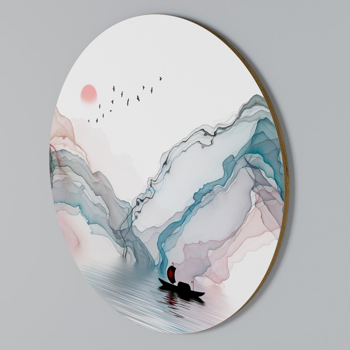 VELVET CROSSING Arte de pared redondo