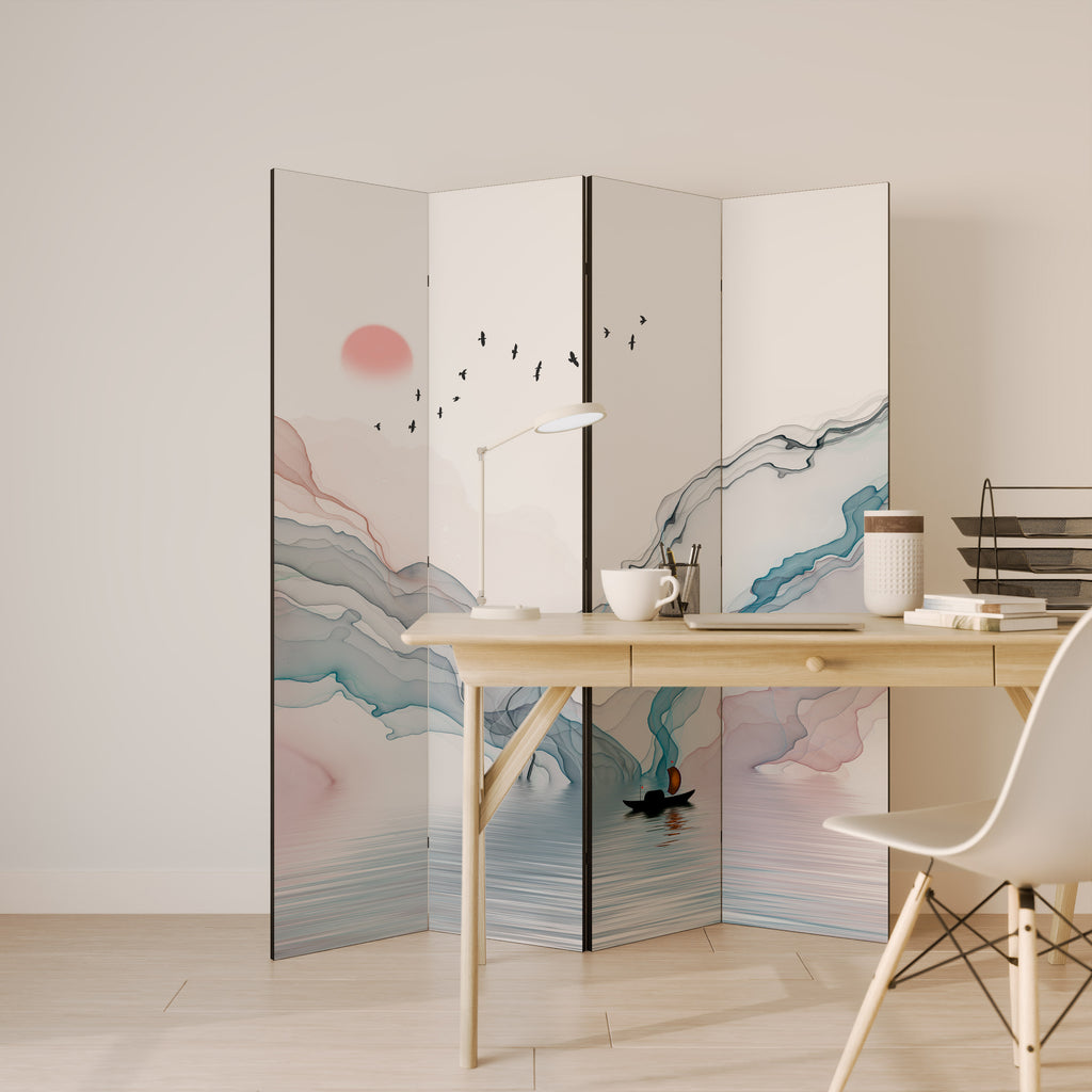 Biombo decorativo de 4 paneles VELVET CROSSING