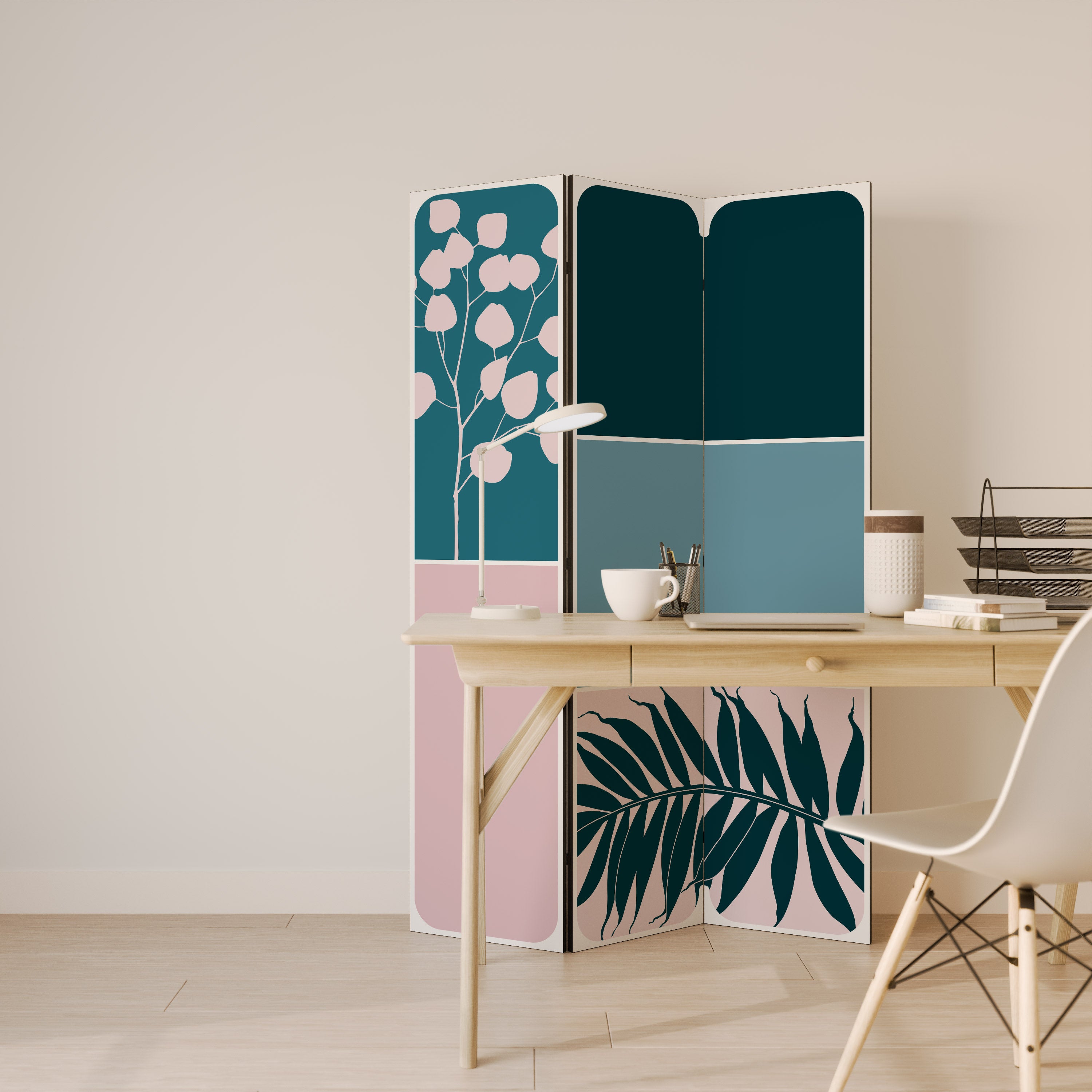 COMBINATION OF SHAPES Biombo de 3 paneles