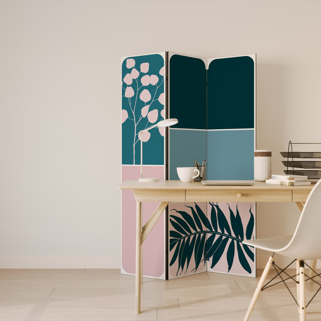 COMBINATION OF SHAPES Decorative 3-Panel Room Divider