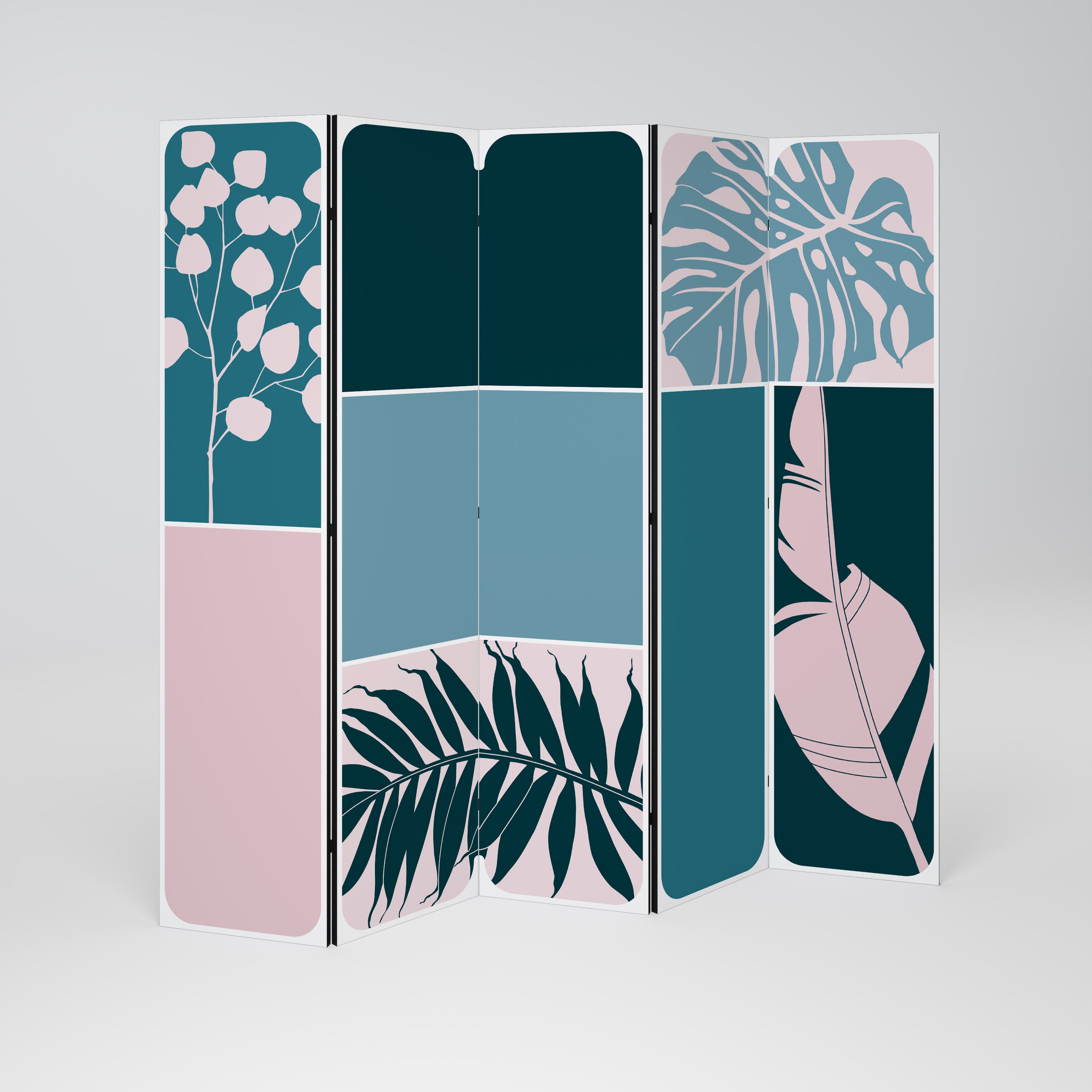 COMBINATION OF SHAPES 5-Panel Room Divider