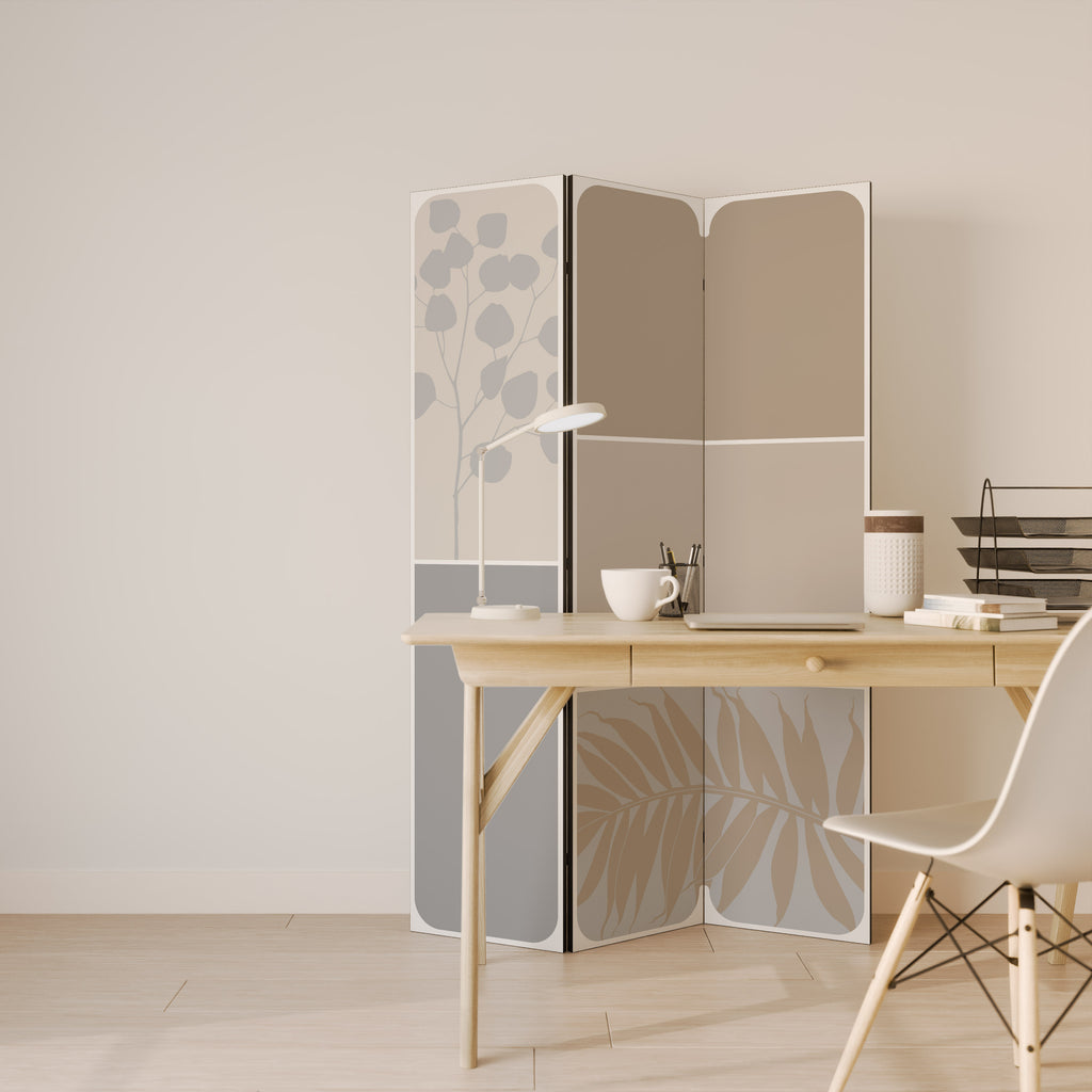TROPICAL SHAPES Decorative 3-Panel Room Divider