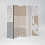 TROPICAL SHAPES Decorative 5-Panel Room Divider