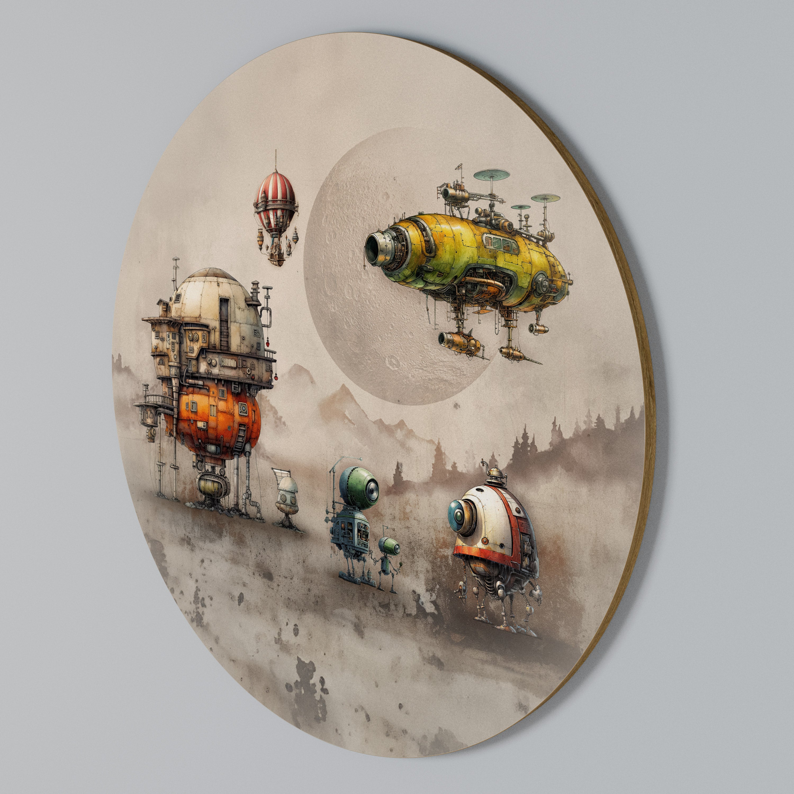 MACHINARIUM MACHINES Arte de pared redondo