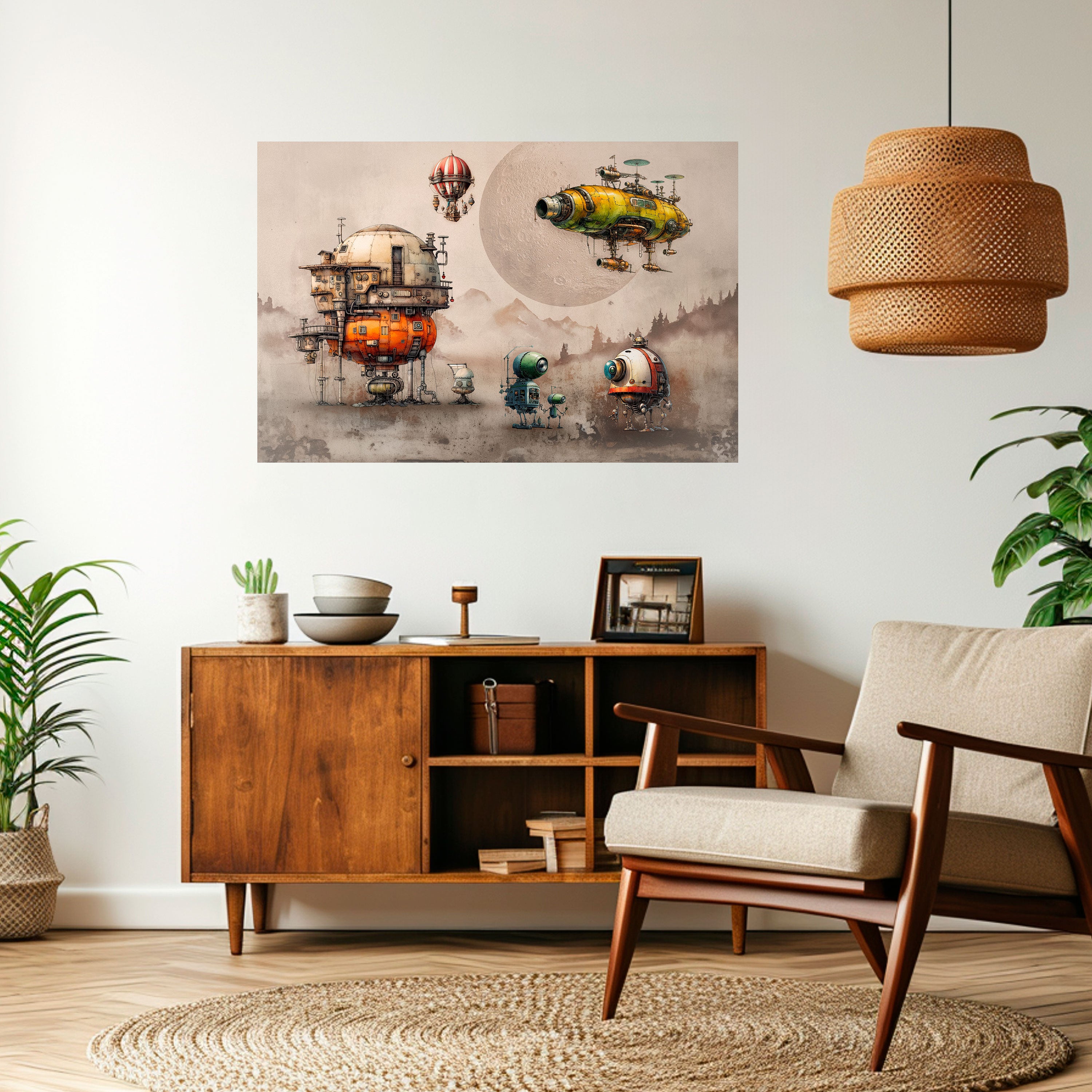 Póster horizontal autoadhesivo de MACHINARIUM MACHINES