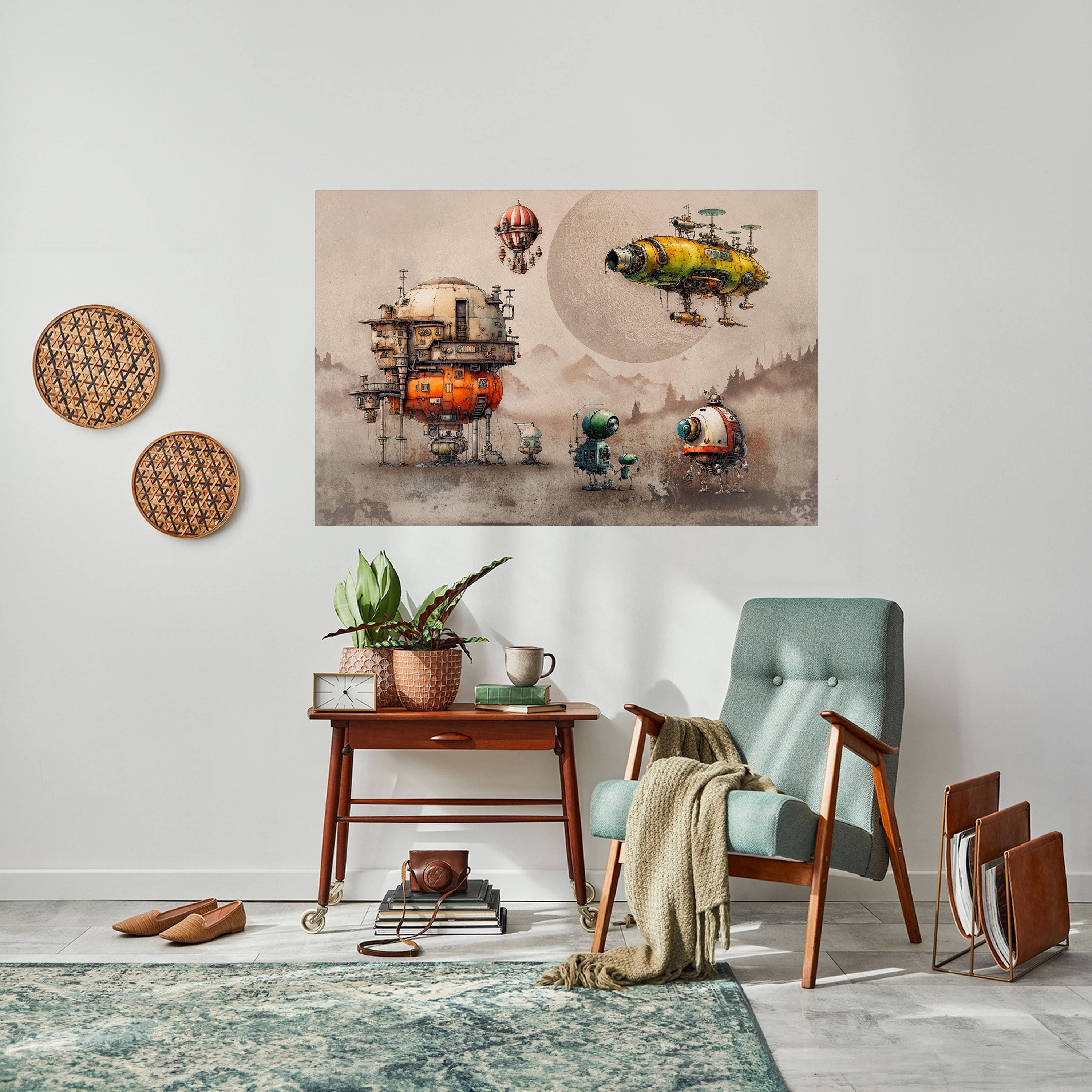 Póster horizontal autoadhesivo de MACHINARIUM MACHINES