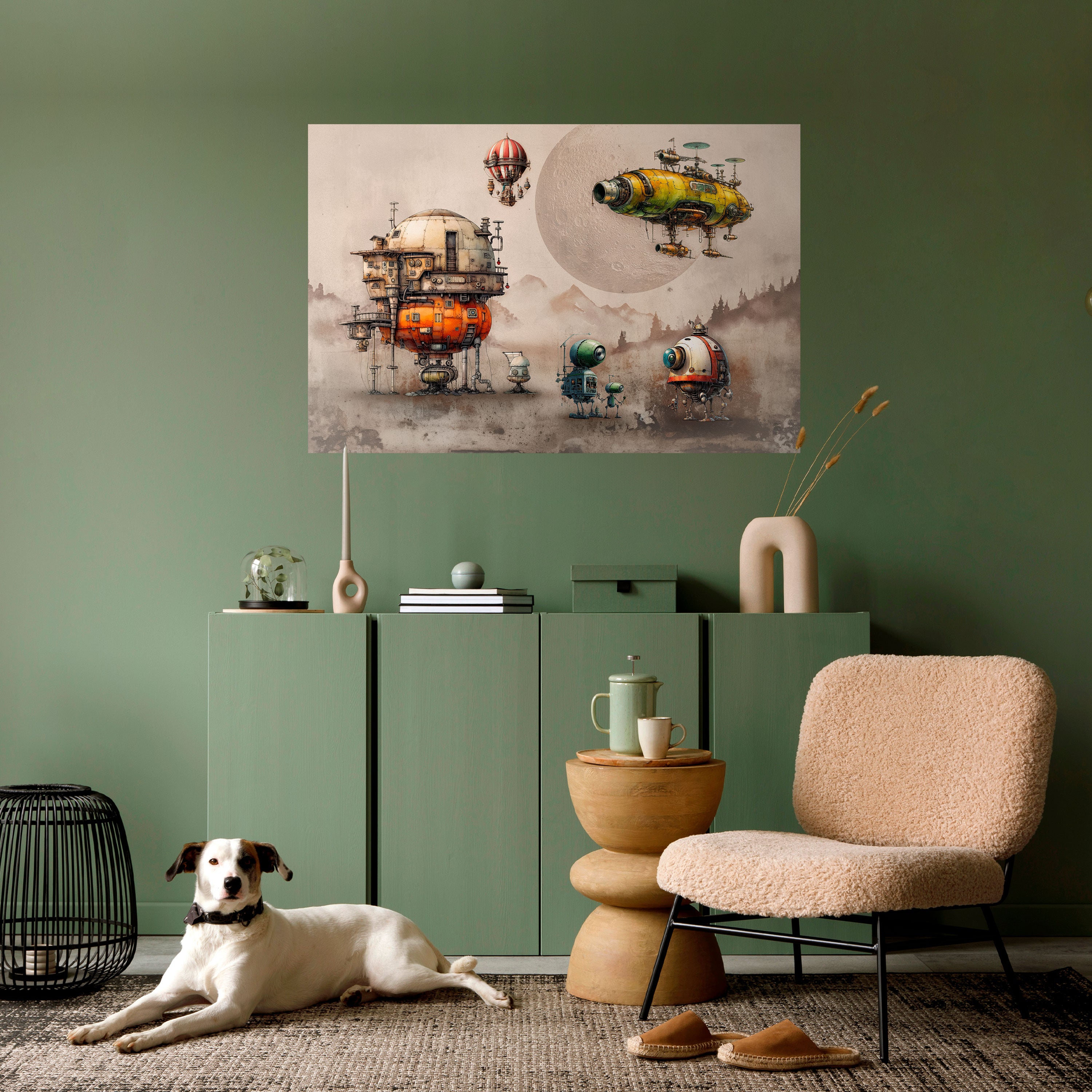 Póster horizontal autoadhesivo de MACHINARIUM MACHINES