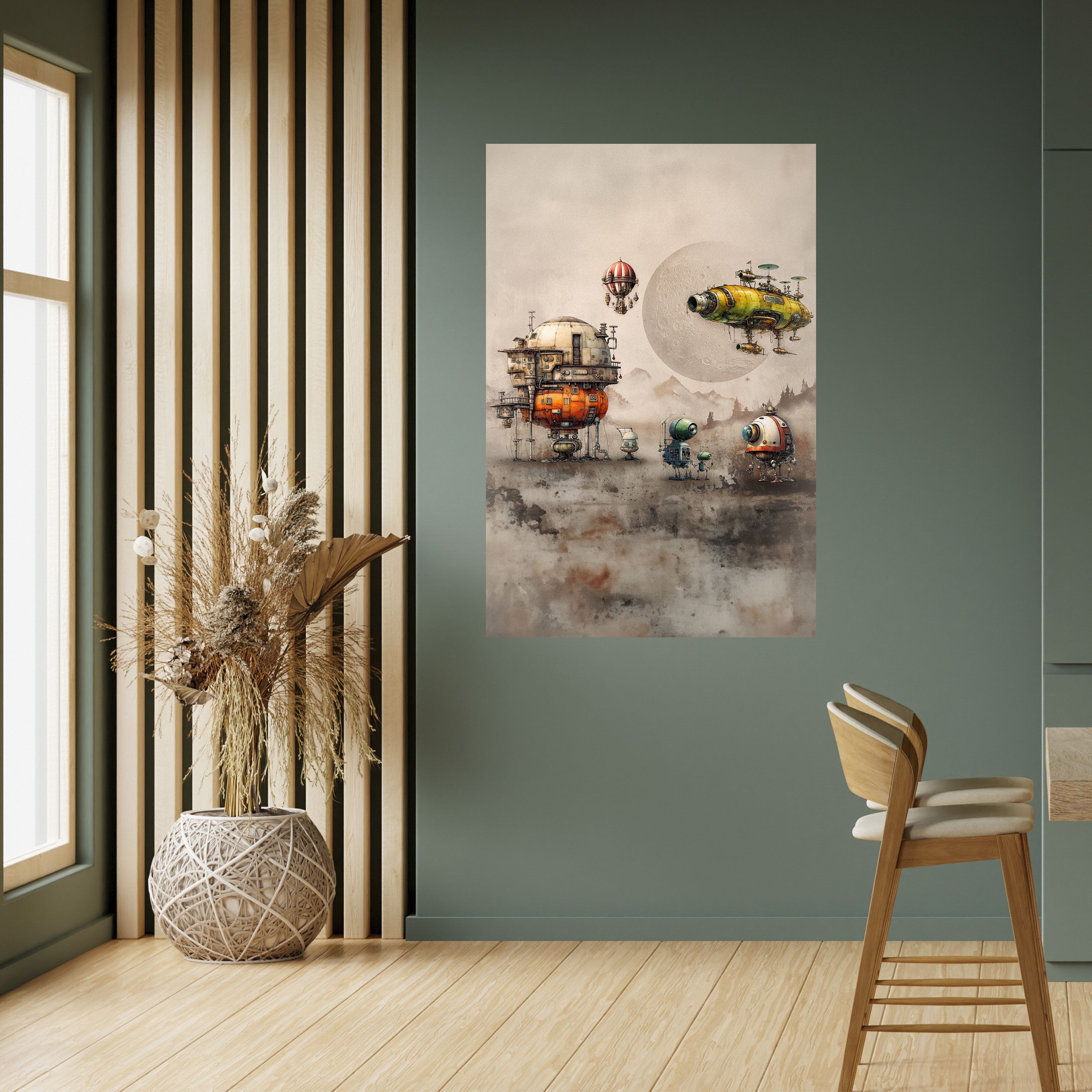Póster vertical autoadhesivo de MACHINARIUM MACHINES