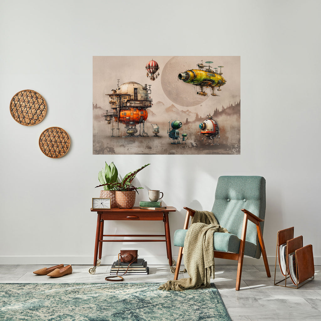 Póster horizontal autoadhesivo de MACHINARIUM MACHINES