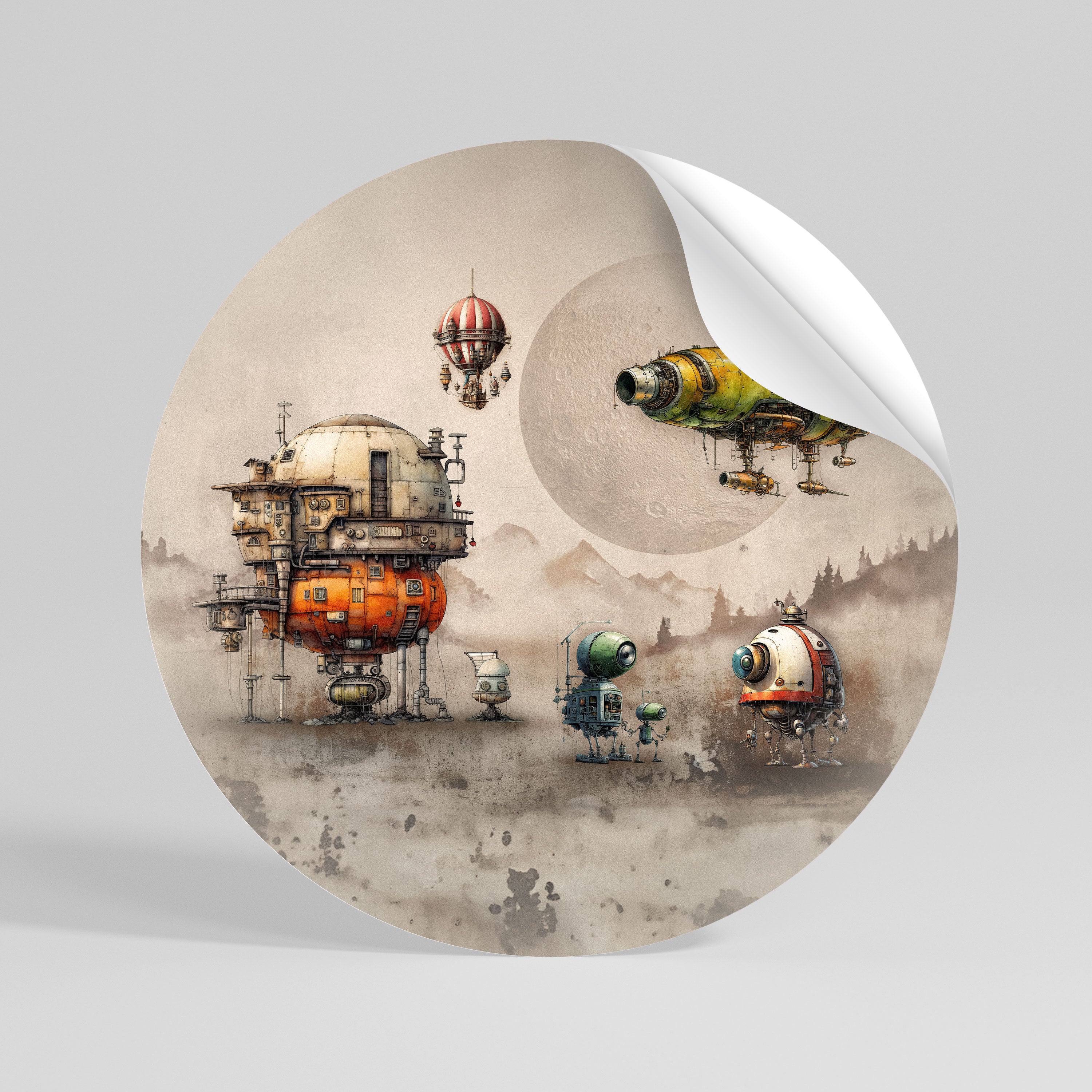 MACHINARIUM MACHINES Vinilo adhesivo redondo