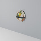 COCOA FRUITS Estante Ovalado Decorativo en Acabado Negro