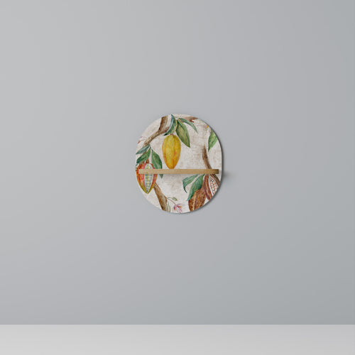 COCOA FRUITS Estante Ovalado Decorativo en Efecto Roble