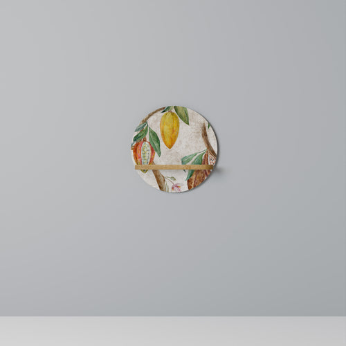 COCOA FRUITS Estante Redondo Decorativo en Efecto Roble