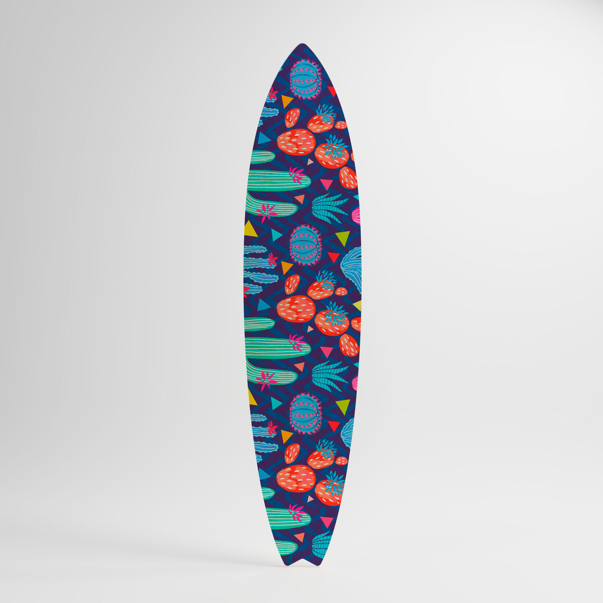 CACTUS VIBES Panel decorativo de tabla de surf
