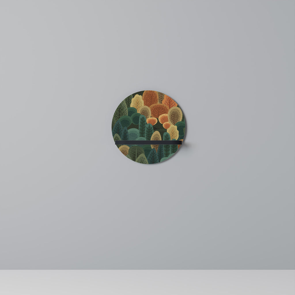 Estantería de arte redonda AUTUMN KALEIDOSCOPE con acabado negro