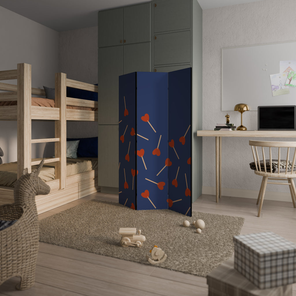 SWEET LOVE Decorative 3-Panel Room Divider