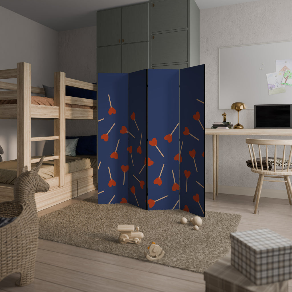 Divisor de ambientes decorativo SWEET LOVE de 4 paneles