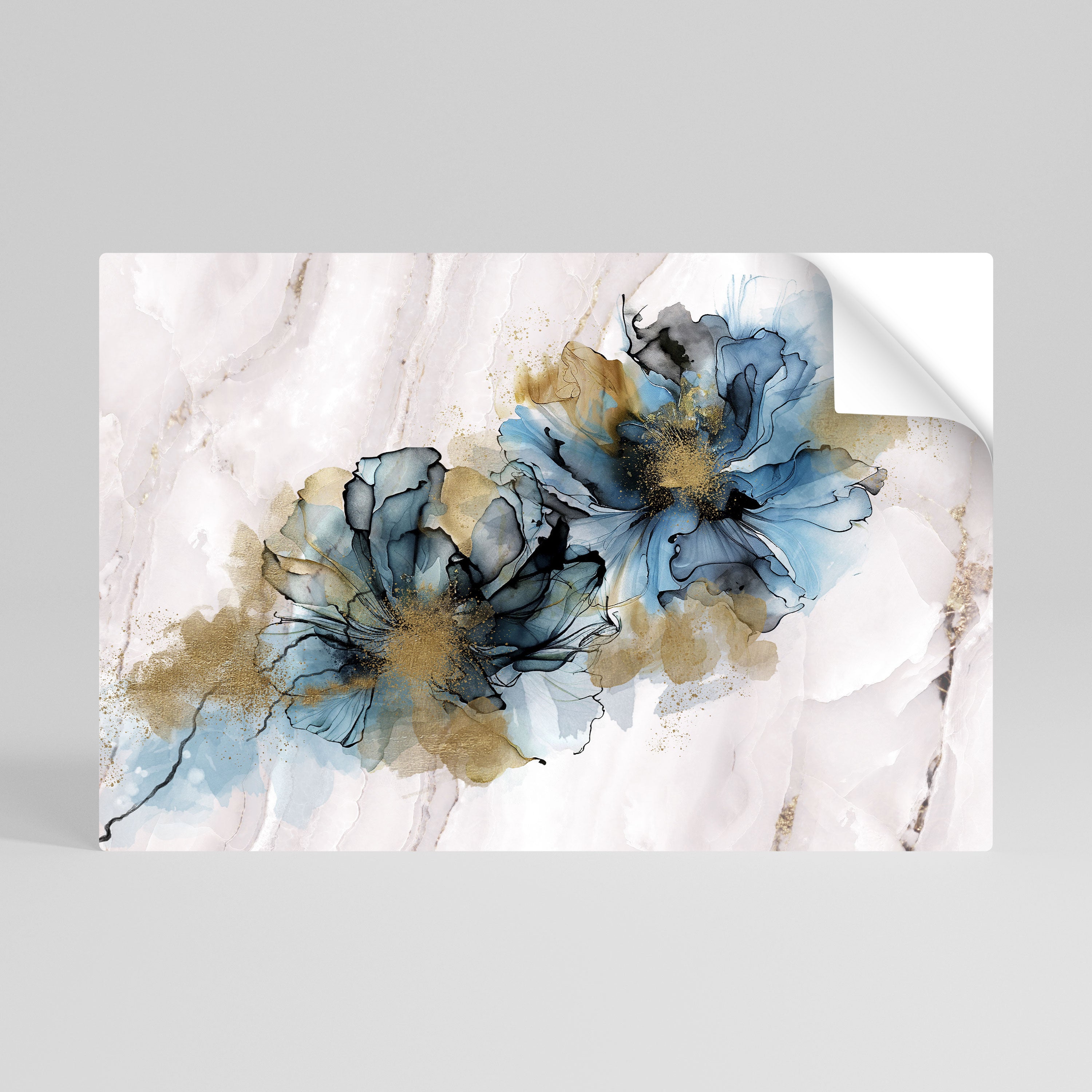 Póster horizontal autoadhesivo con diseño de salpicaduras de elegancia