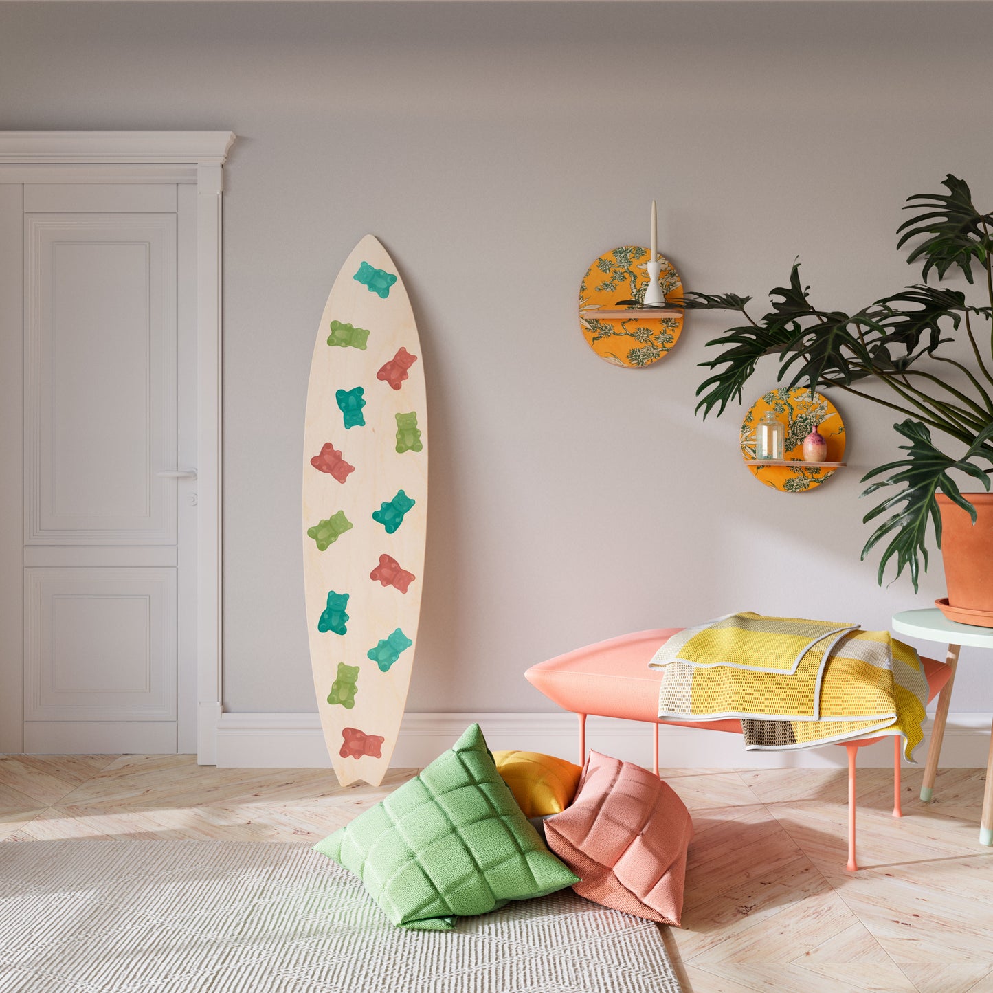 GUMMY BEARS Panel decorativo de tabla de surf