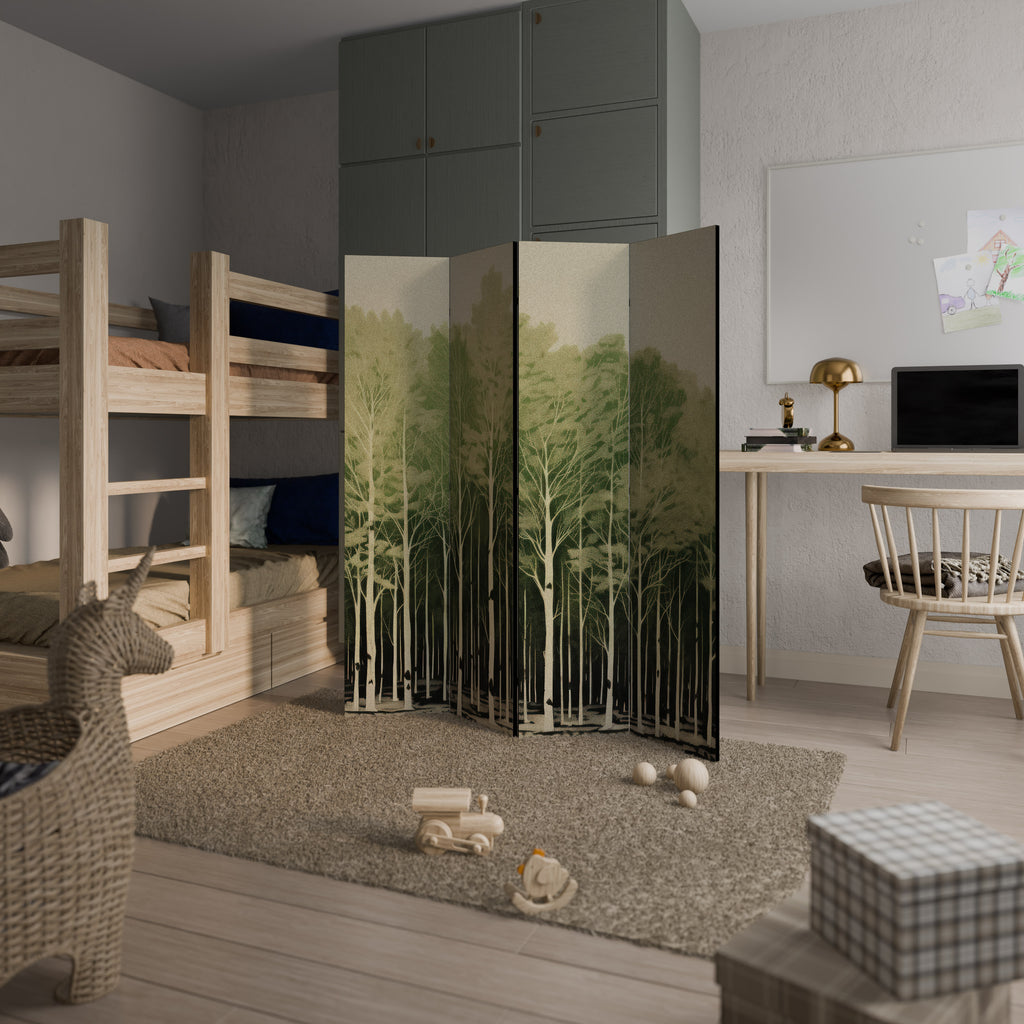 Biombo decorativo de 4 paneles UNKNOWN NATURE