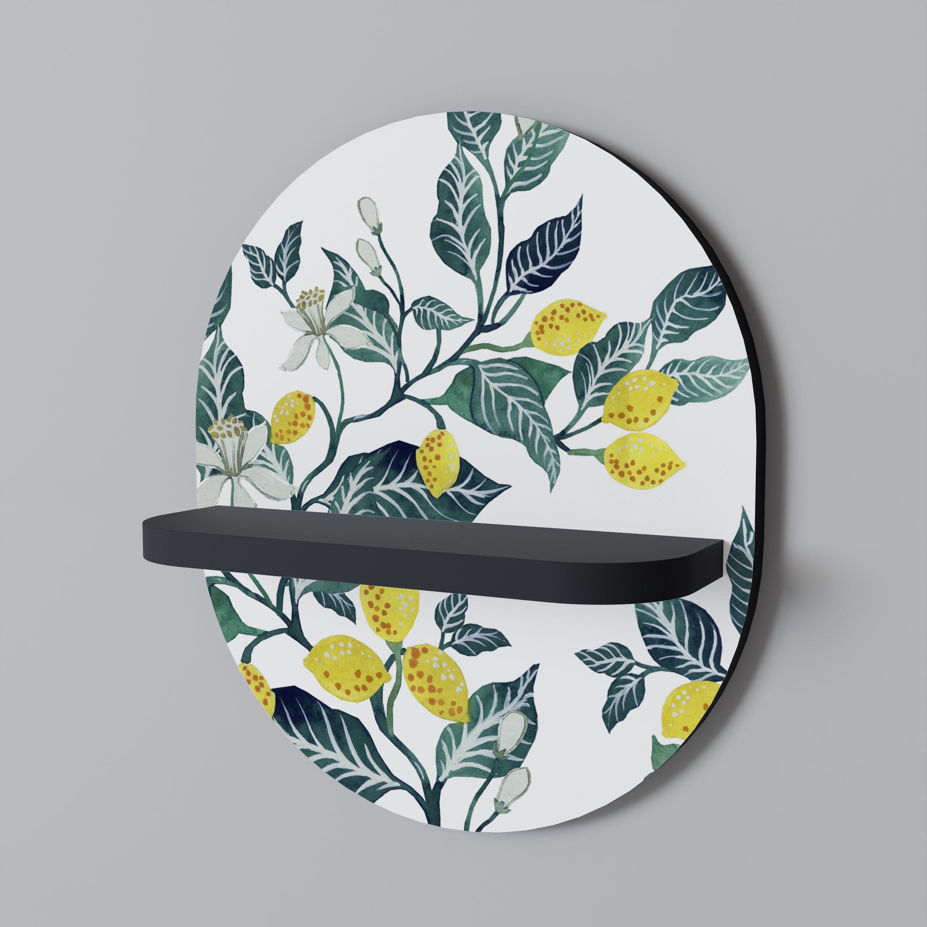 Estantería de arte ovalada LEMON TREE con acabado negro