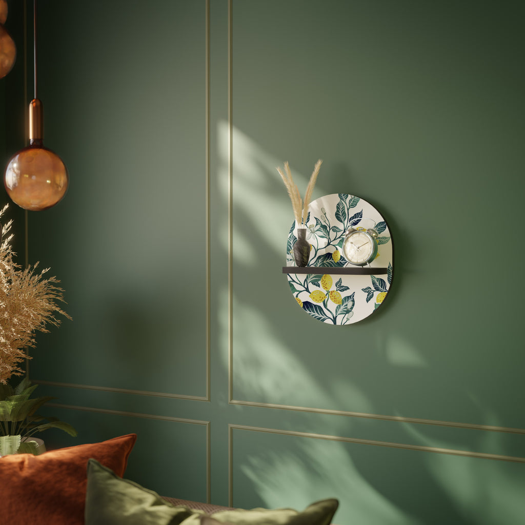 Estantería de arte ovalada LEMON TREE con acabado negro