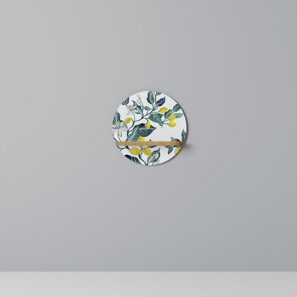 Estantería de arte redonda LEMON TREE con efecto roble