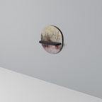 VEILED SUMMIT Estante Ovalado Decorativo en Acabado Negro