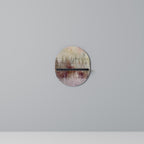 VEILED SUMMIT Estante Ovalado Decorativo en Acabado Negro