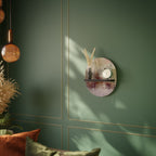 VEILED SUMMIT Estante Ovalado Decorativo en Acabado Negro