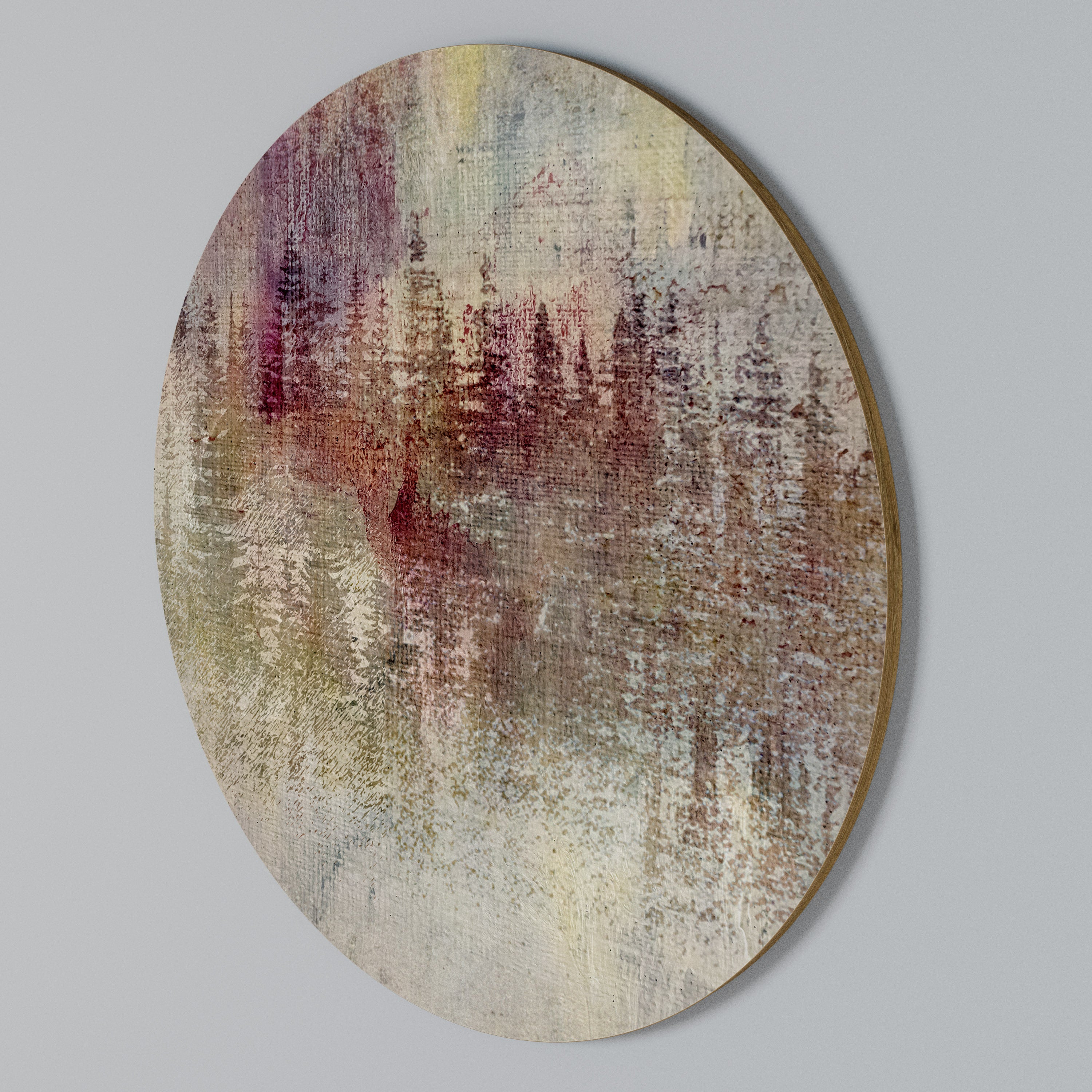 VEILED SUMMIT Round Wall Art