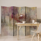 VEILED SUMMIT Biombo Decorativo de 6 Paneles