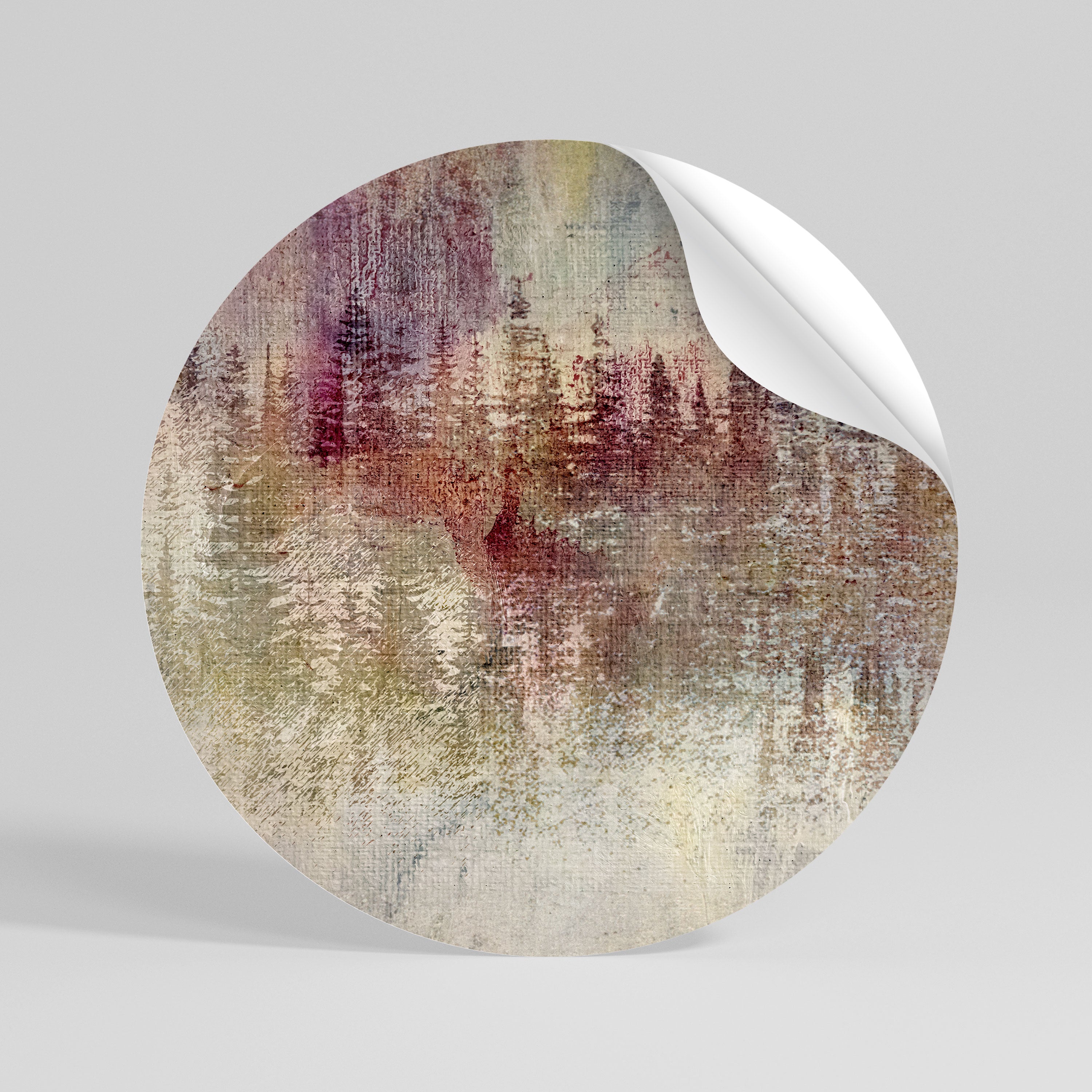 VEILED SUMMIT Vinilo adhesivo redondo