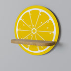STRENGTHENING LEMON Estante Redondo Decorativo en Efecto Roble