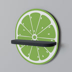 REFRESHING LIME Estante Ovalado Decorativo en Acabado Negro
