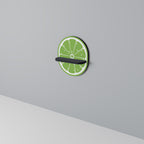 REFRESHING LIME Estante Ovalado Decorativo en Acabado Negro