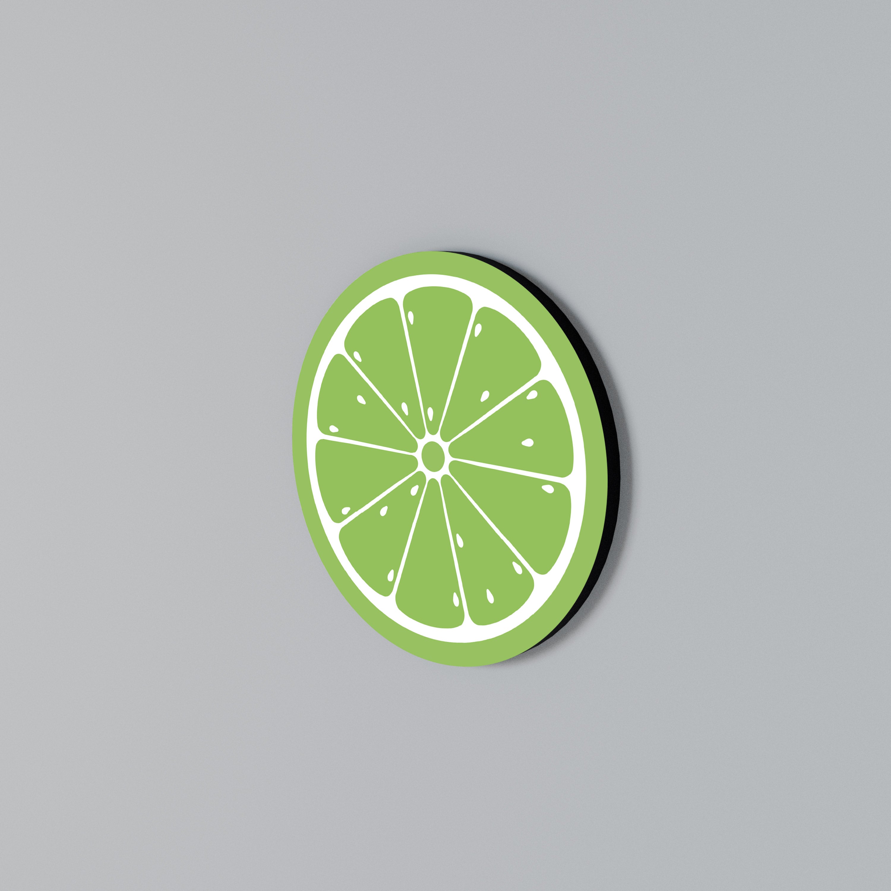 REFRESHING LIME Round Wall Art