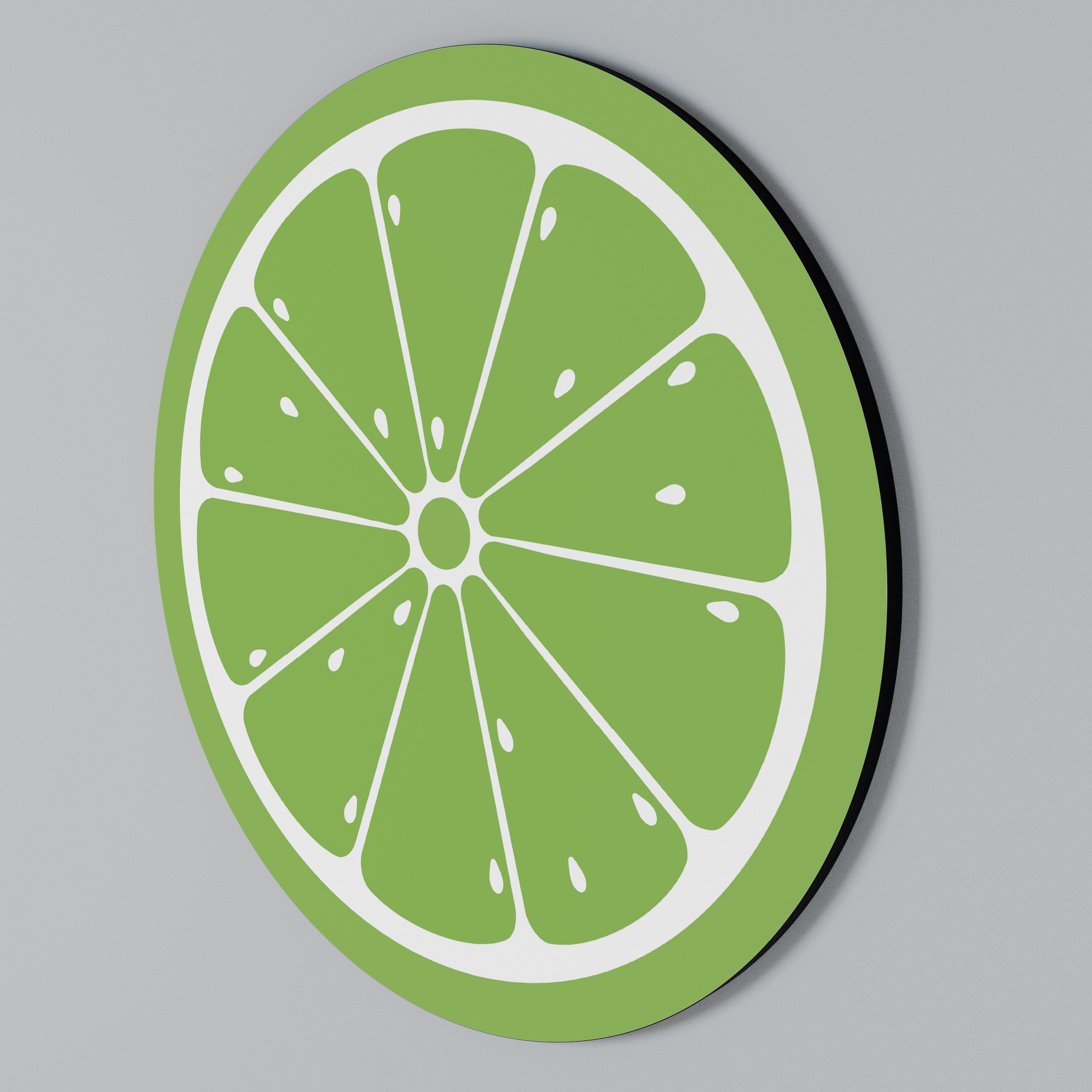 REFRESHING LIME Round Wall Art